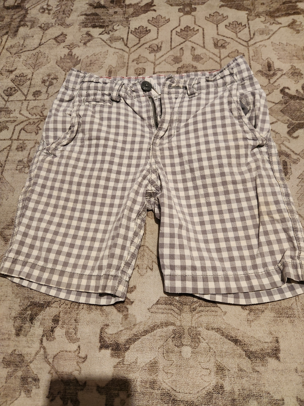 Aeropostale Gray and White Gingham Kids Shorts